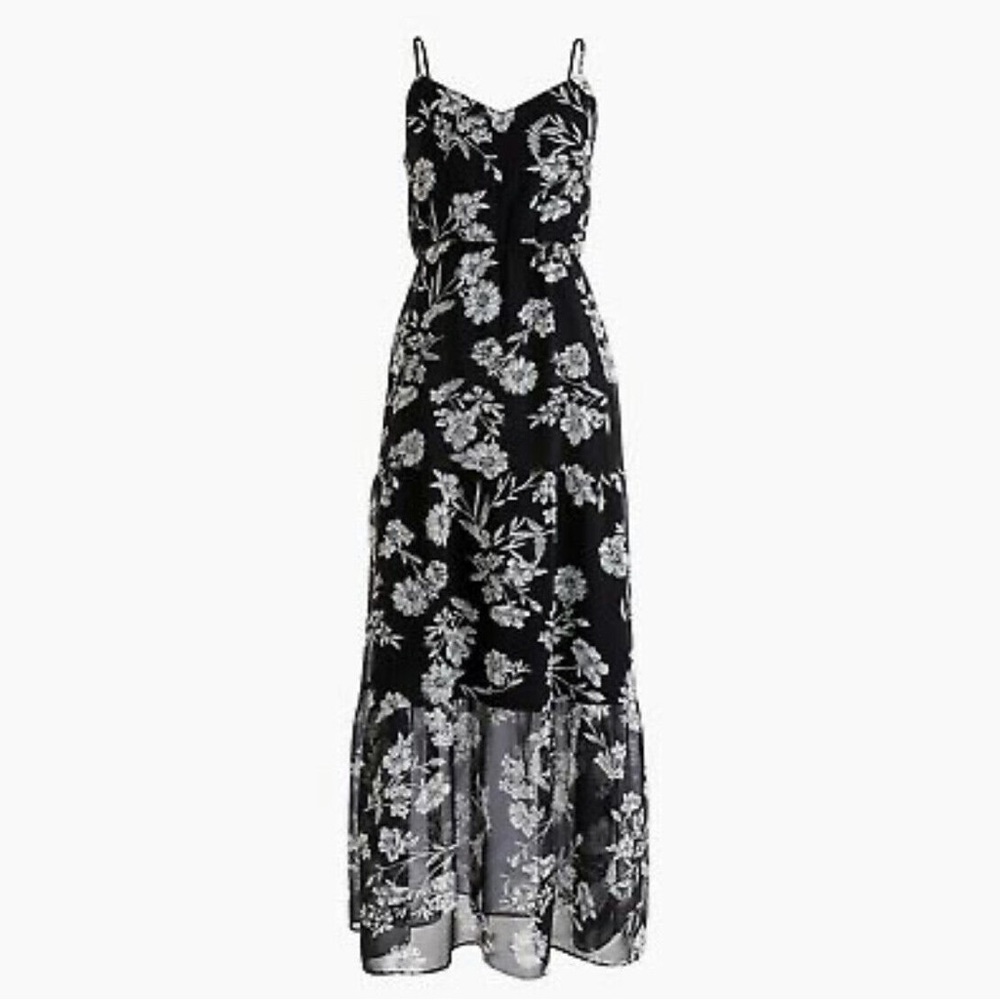 NEW ⚡️ J. CREW MERCANTILE Black + White Floral Maxi Dress